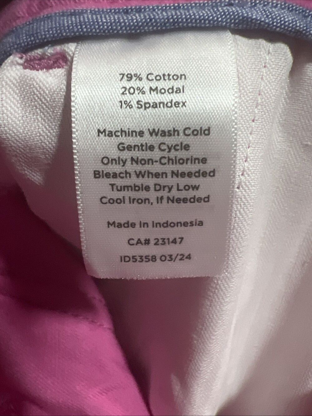 NWT Talbots Wide Leg Pants 14P Pink Twill High Rise Comfort Stretch Trouser - Picture 11 of 11